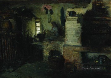 小屋の中 1895年 イリヤ・レーピン Oil Paintings